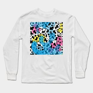 Dogs Pattern Colors Big Long Sleeve T-Shirt